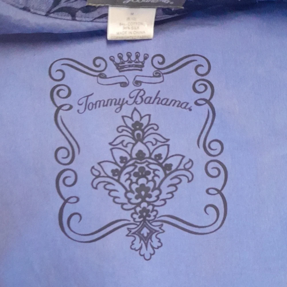 Tommy Bahama blue floral blazer/jacket and scarf set size 8/10 M - Picture 12 of 13